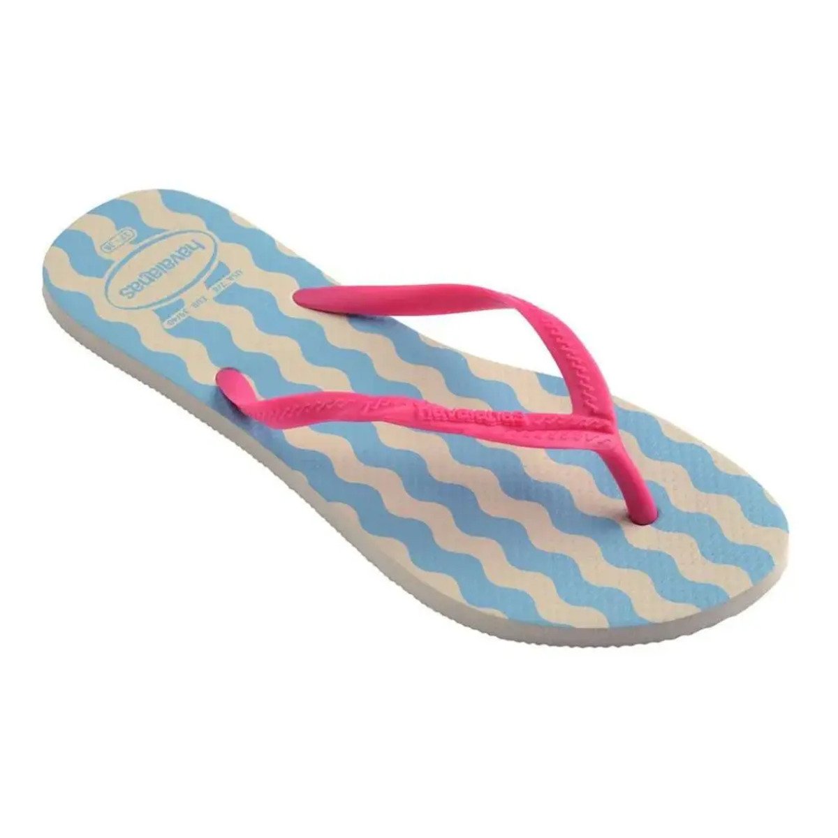 Chinelo Havaianas Fantasia II Feminino - Bege e Azul Bege/Azul 2