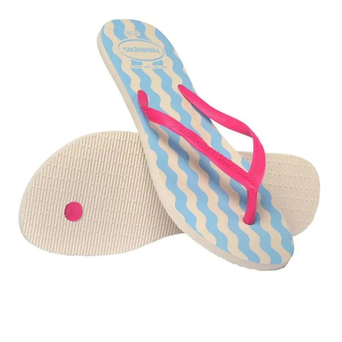 Chinelo Havaianas Fantasia II Feminino - Bege e Azul Bege/Azul 4