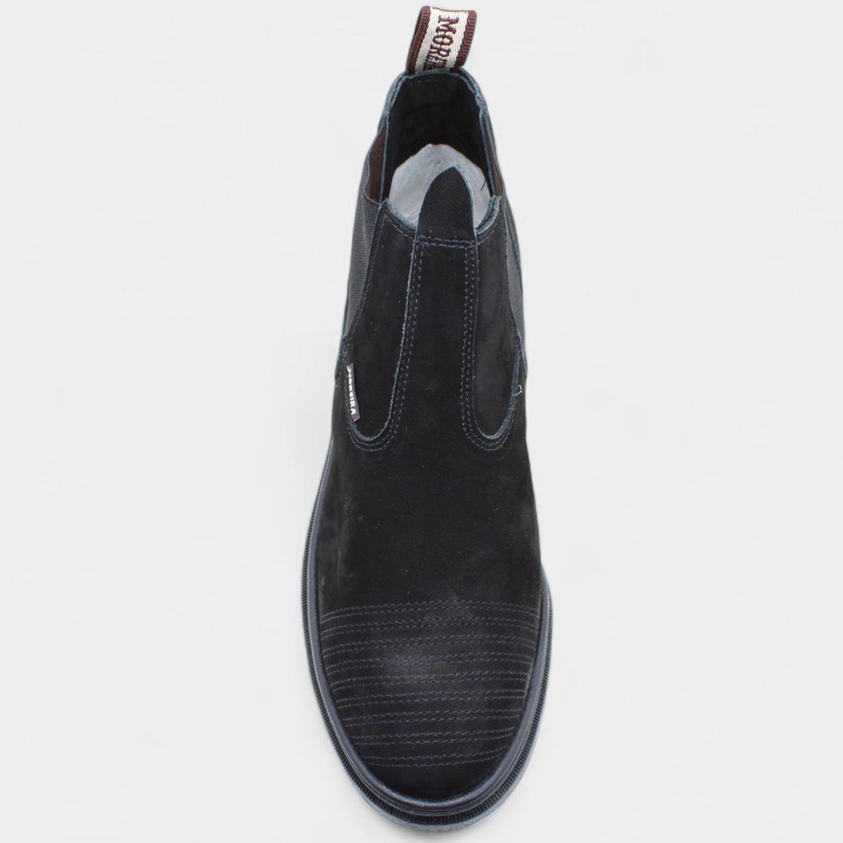 Botina Couro Moreira Vaquejada Masculina - Preto Preto 3