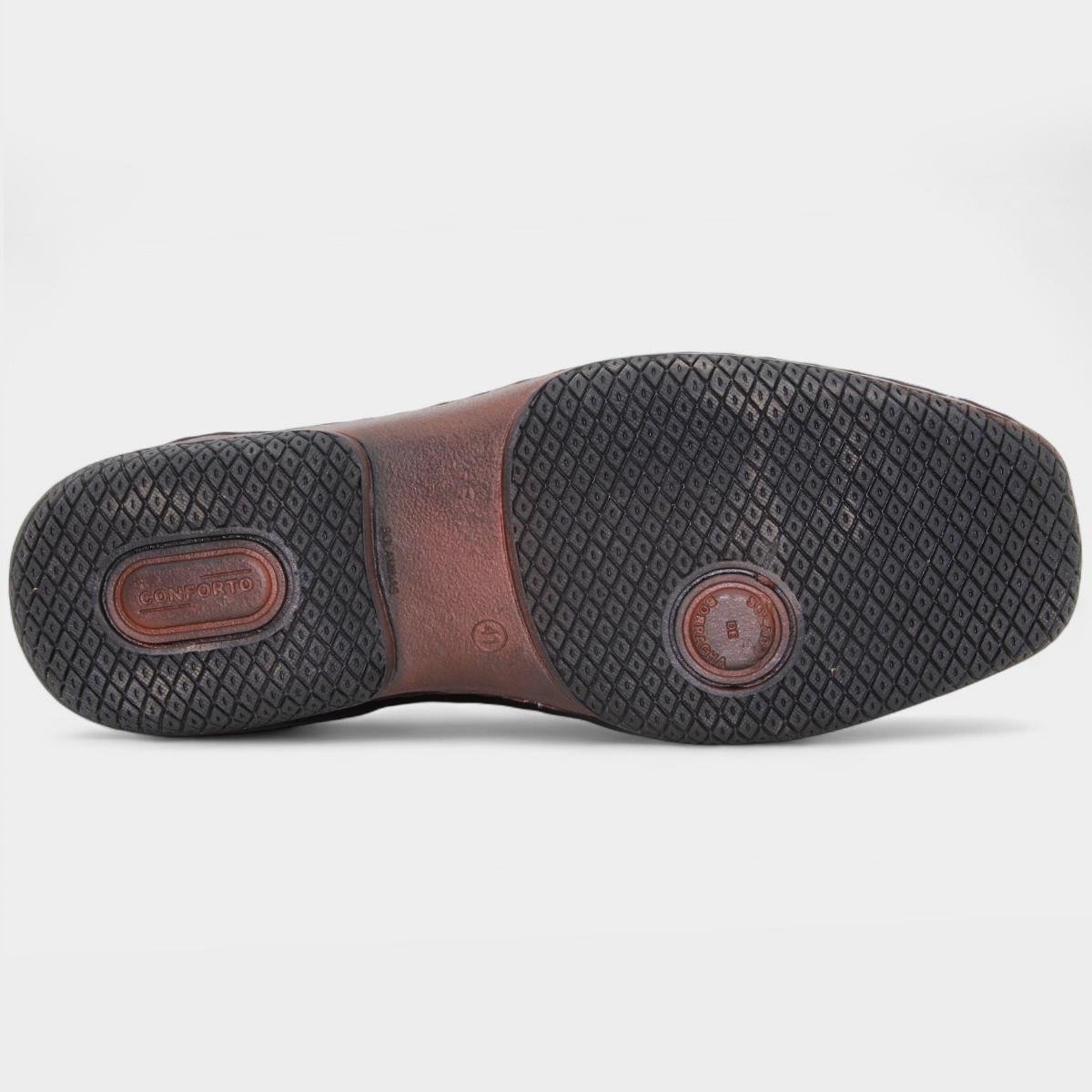 Botina Couro Moreira Espiguete Masculina - Marrom Marrom 5