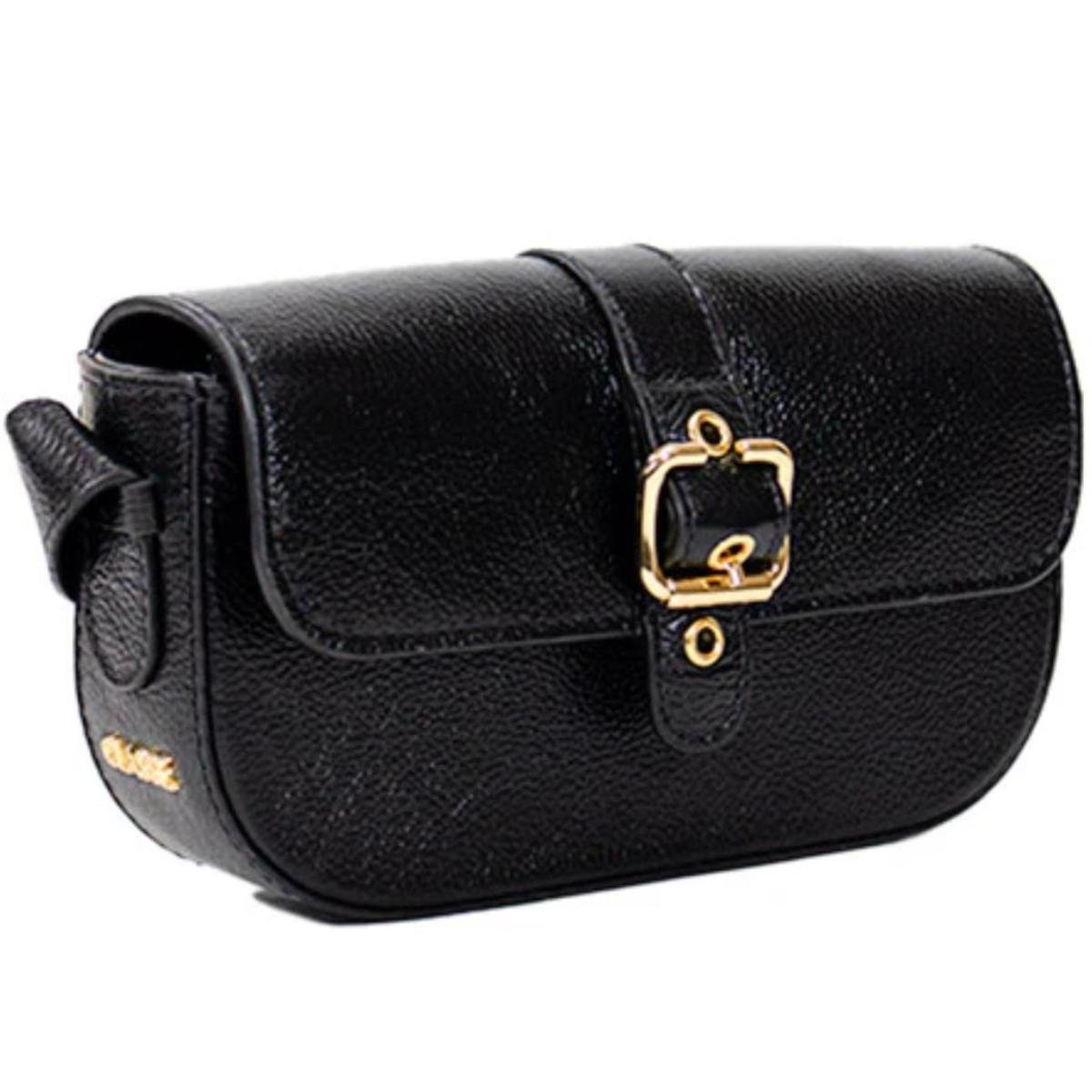 Bolsa Classe Couro Legítimo Bag Clara Feminina - Preto