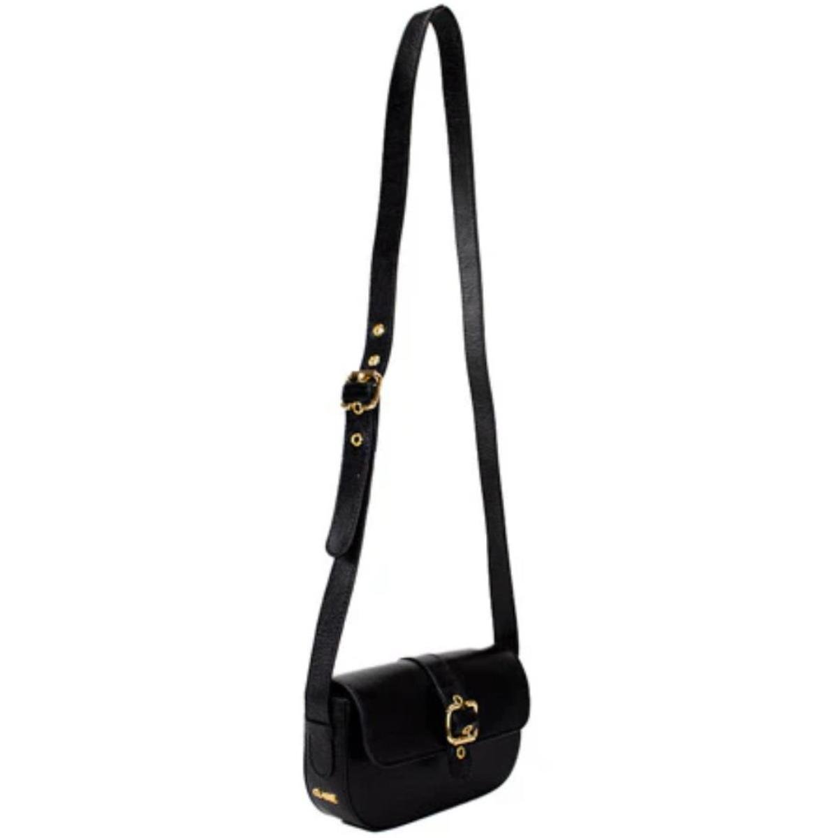 Bolsa Classe Couro Legítimo Bag Clara Feminina - Preto Preto 5