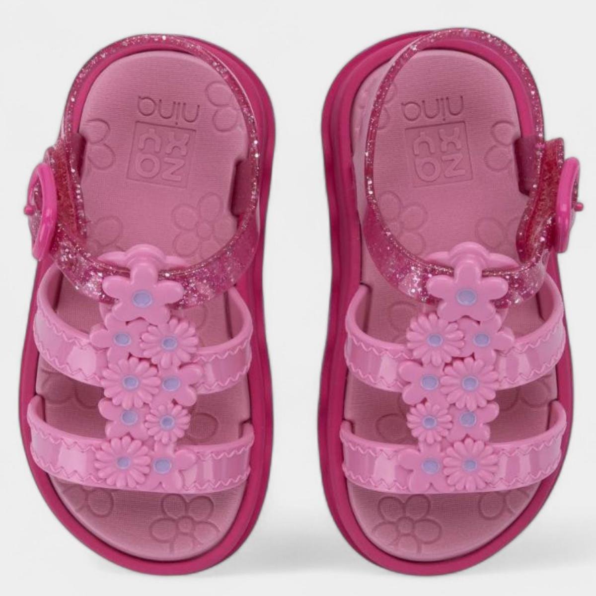 Sandália Infantil Zaxynina Garden Menina - Rosa e Roxo Rosa 3