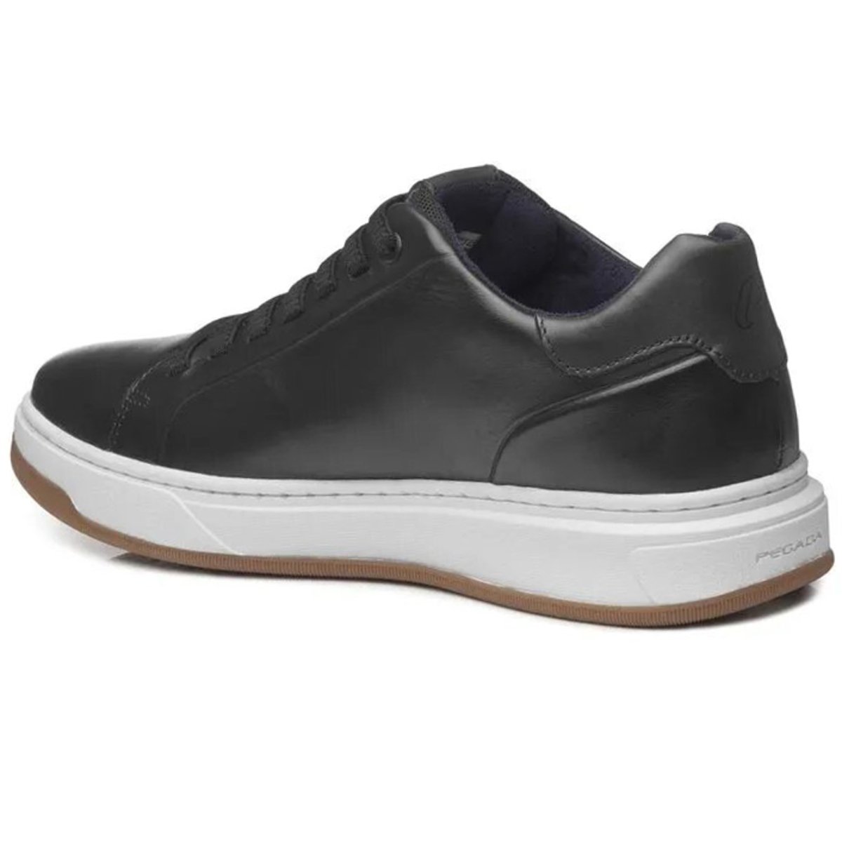 Tênis Couro Pegada Casual Masculino - Preto Preto 4