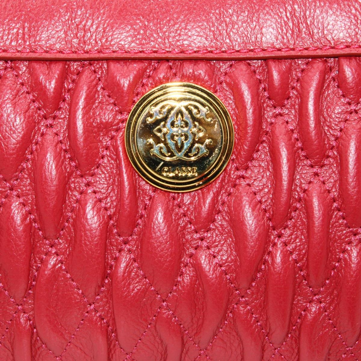 Bolsa Crossbody Classe Couro Legítimo Casual Kelly Feminina - Vermelho Vermelho 3