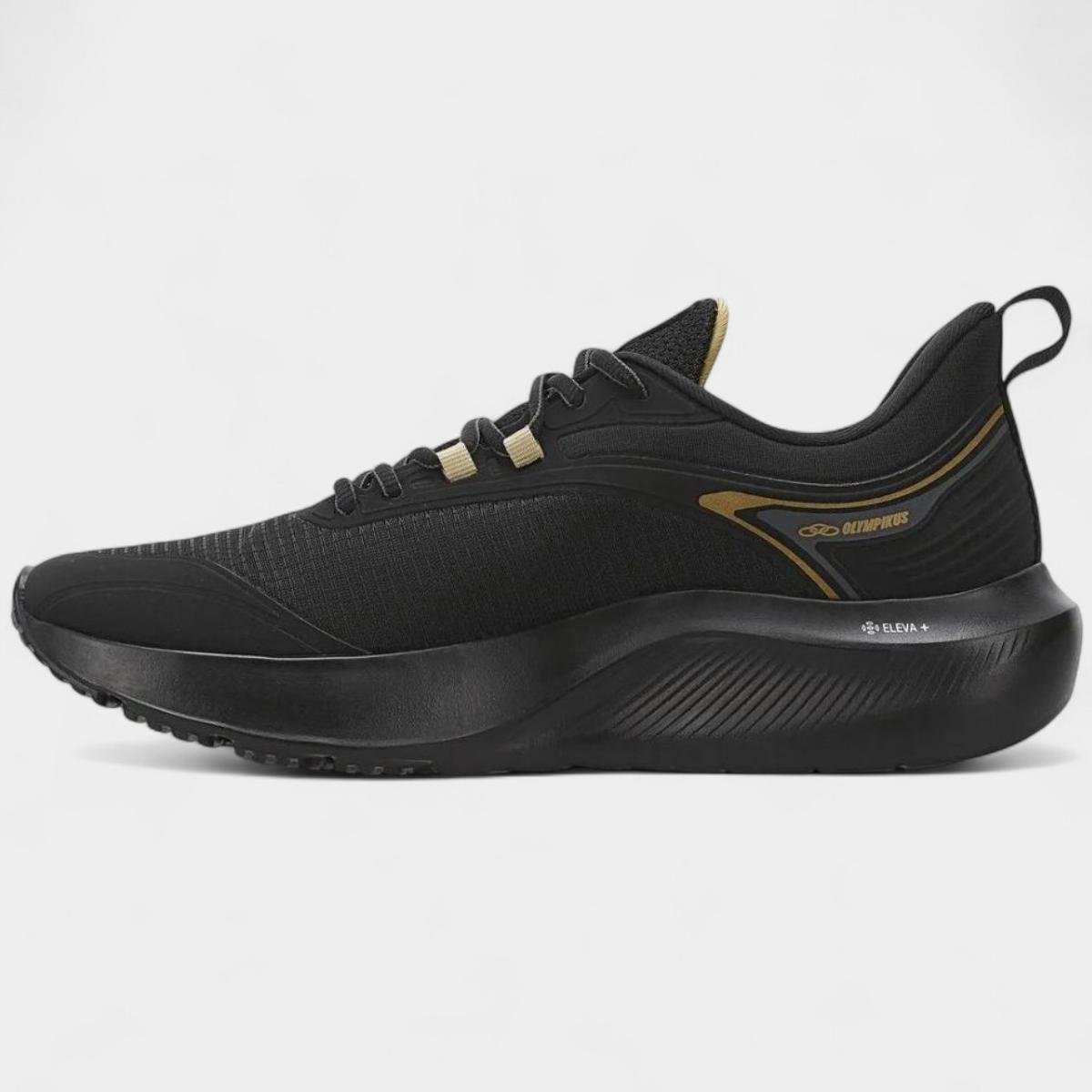 Tênis Olympikus Cosmo Masculino - Preto e Dourado Preto 3