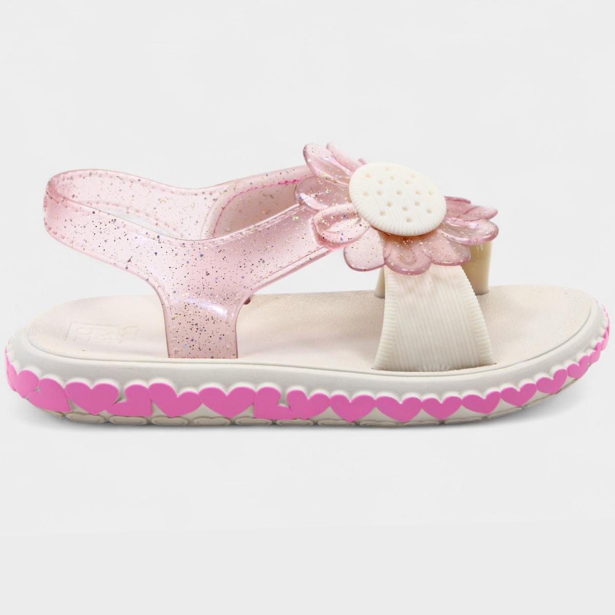 Sandália Infantil Zaxynina Spring Menina - Bege e Rosa Bege/Rosa 2