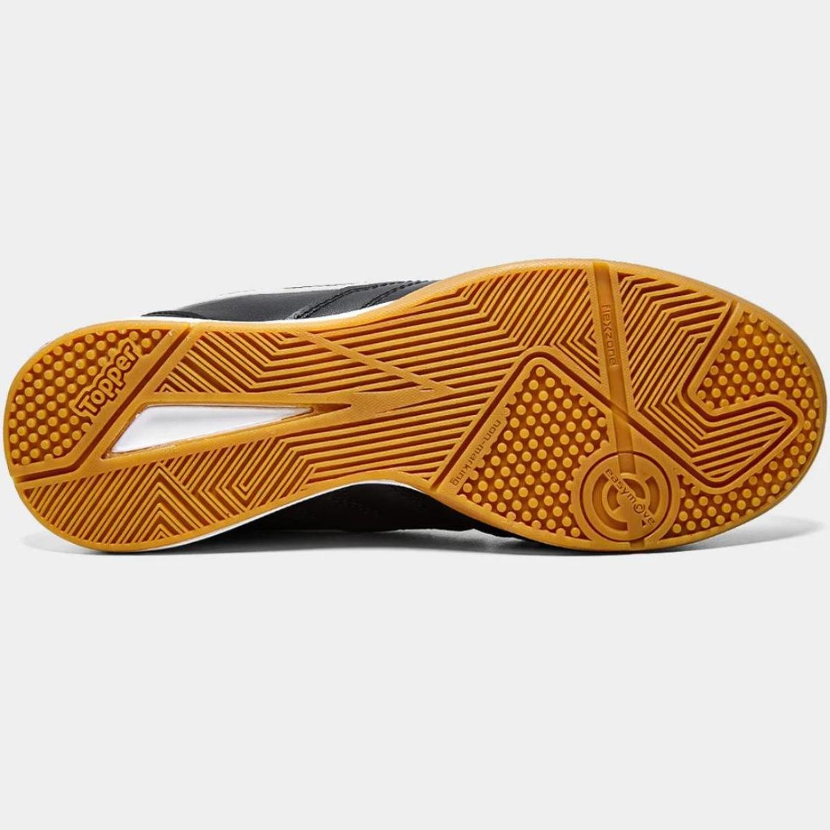 Chuteira Futsal Topper Maestro PRO V Unissex - Preto e Branco Preto/Branco 9