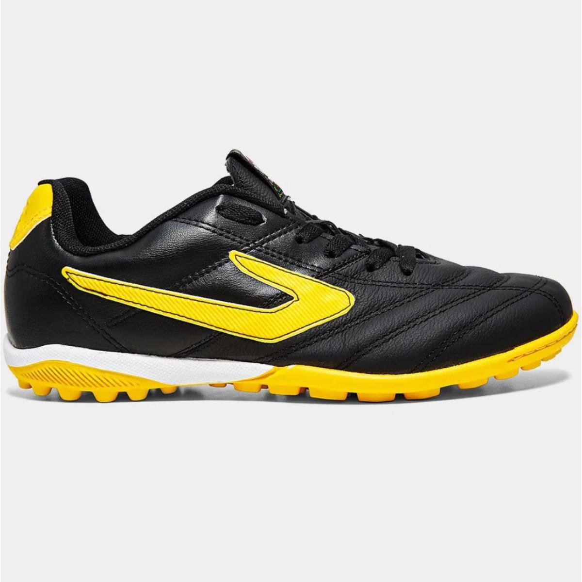 Chuteira Society Topper Furia Unissex - Preto e Amarelo Preto/Amarelo 2