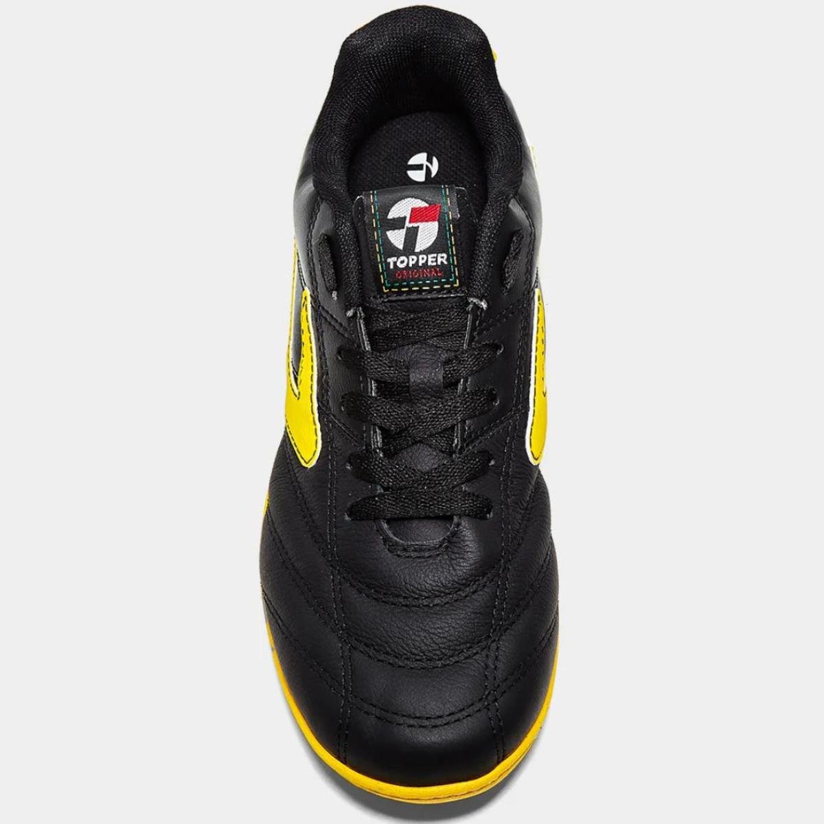 Chuteira Society Topper Furia Unissex - Preto e Amarelo Preto/Amarelo 3