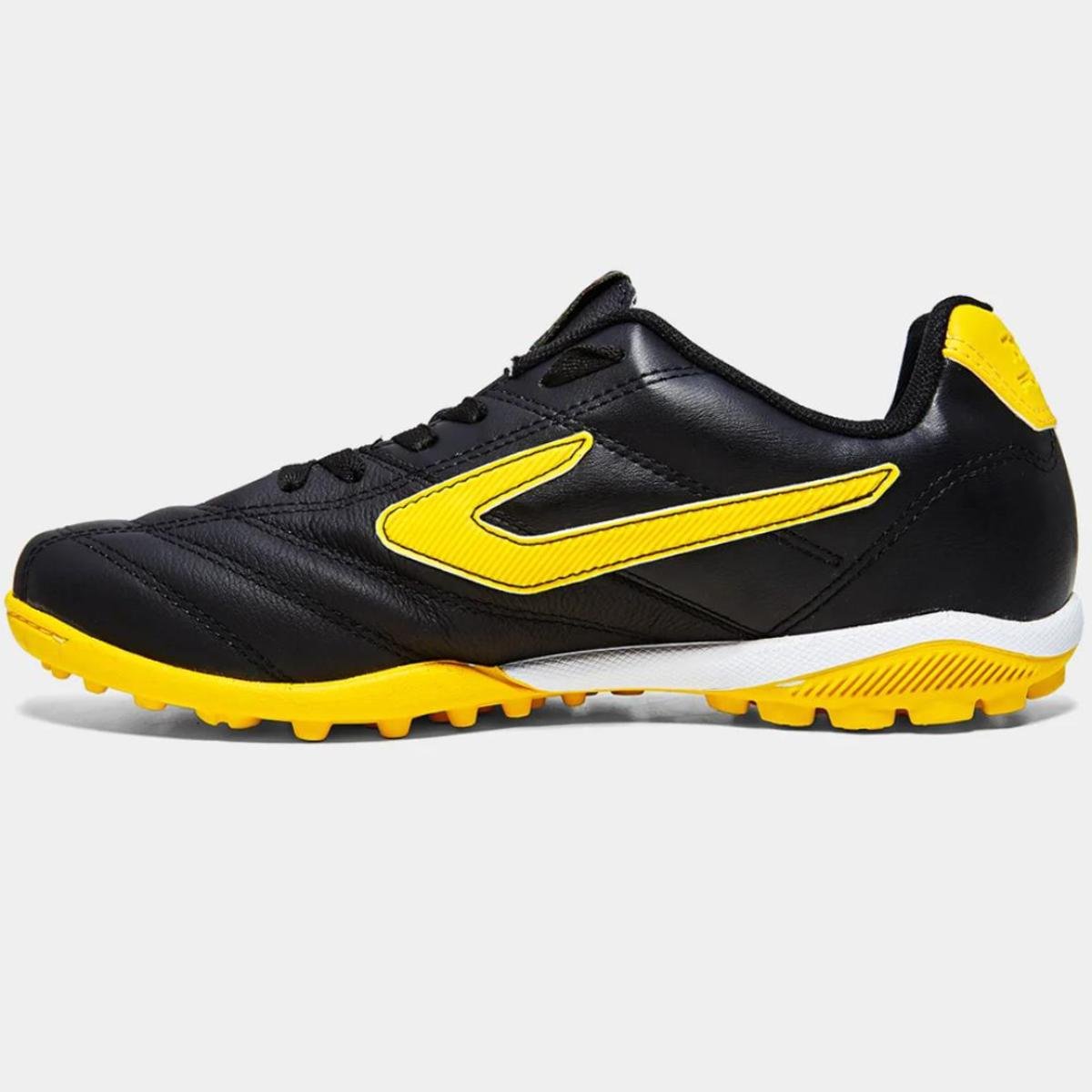 Chuteira Society Topper Furia Unissex - Preto e Amarelo Preto/Amarelo 4