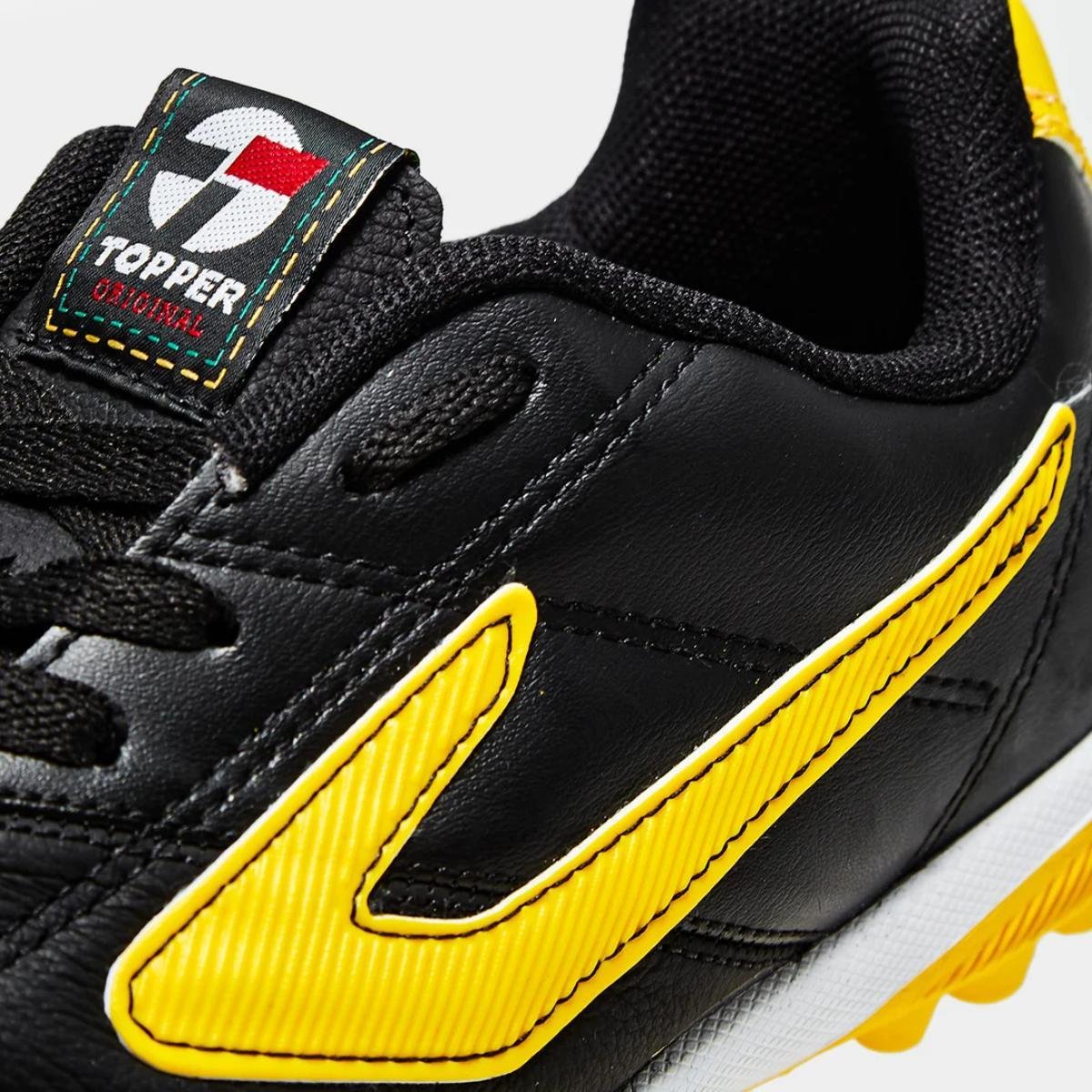 Chuteira Society Topper Furia Unissex - Preto e Amarelo Preto/Amarelo 6