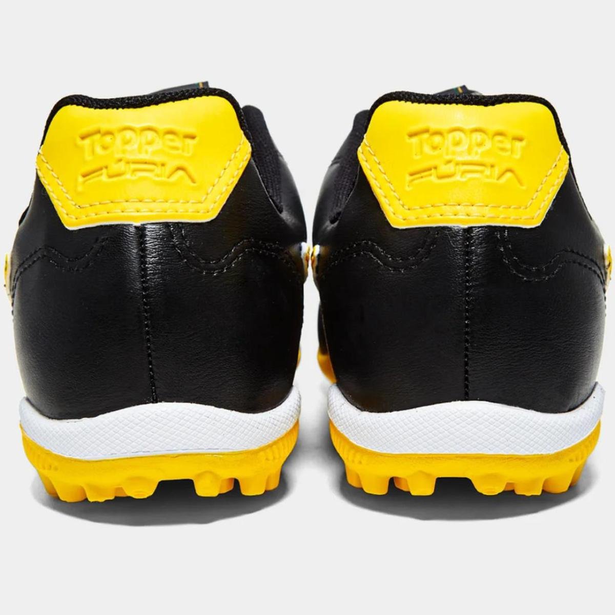 Chuteira Society Topper Furia Unissex - Preto e Amarelo Preto/Amarelo 7