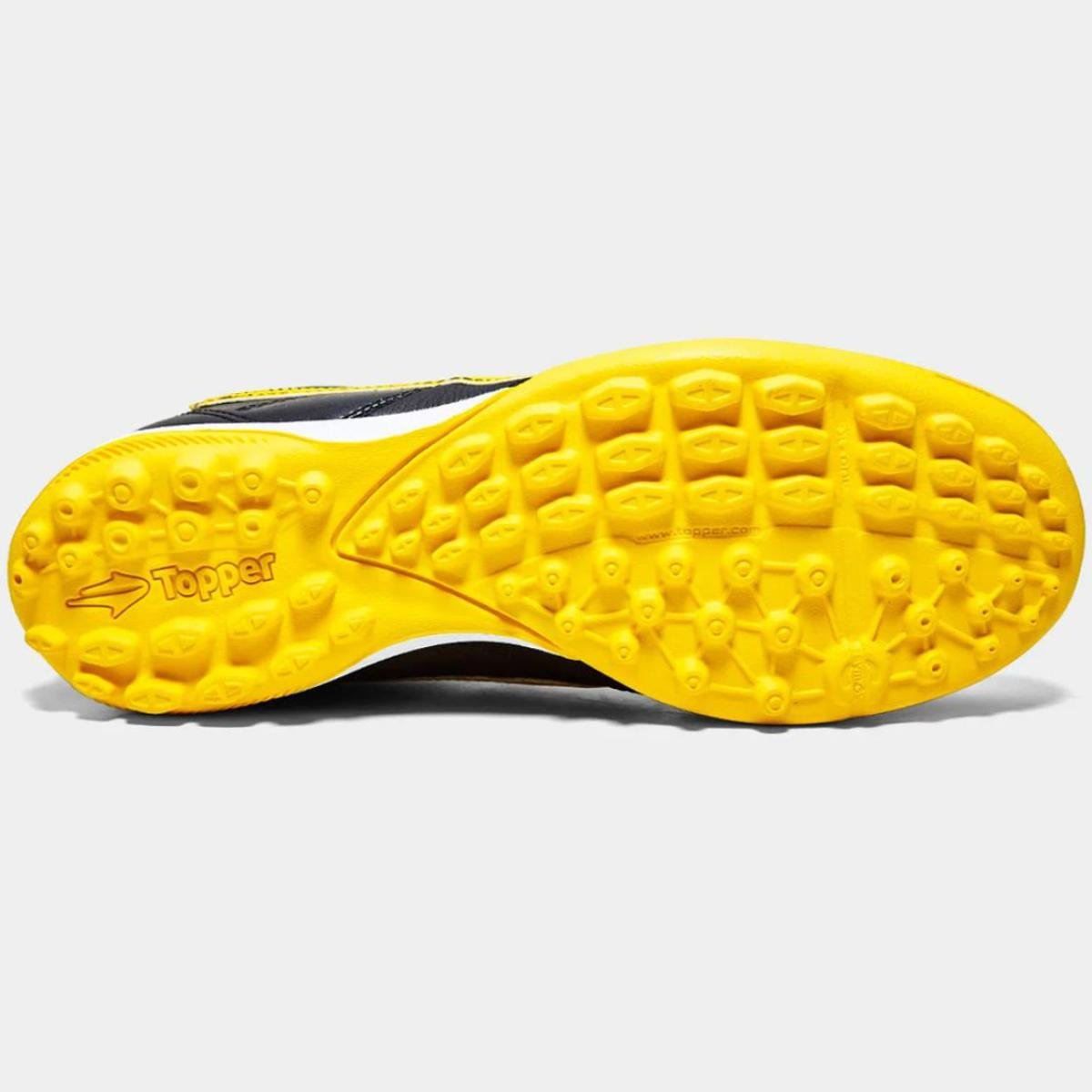 Chuteira Society Topper Furia Unissex - Preto e Amarelo Preto/Amarelo 9