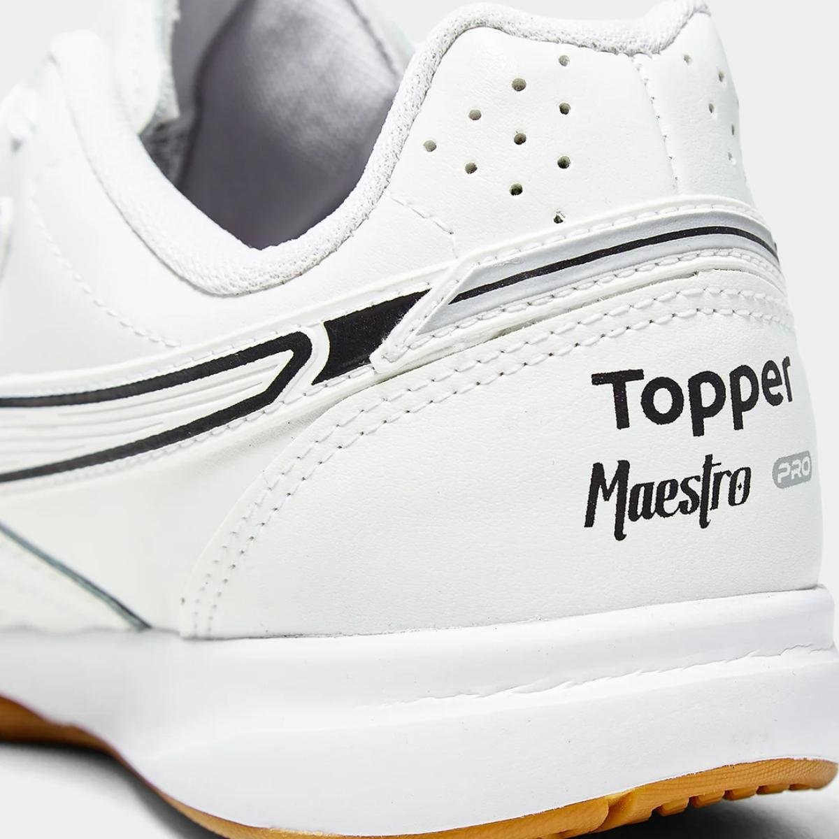 Chuteira Futsal Topper Maestro PRO V Unissex - Branco Branco 8