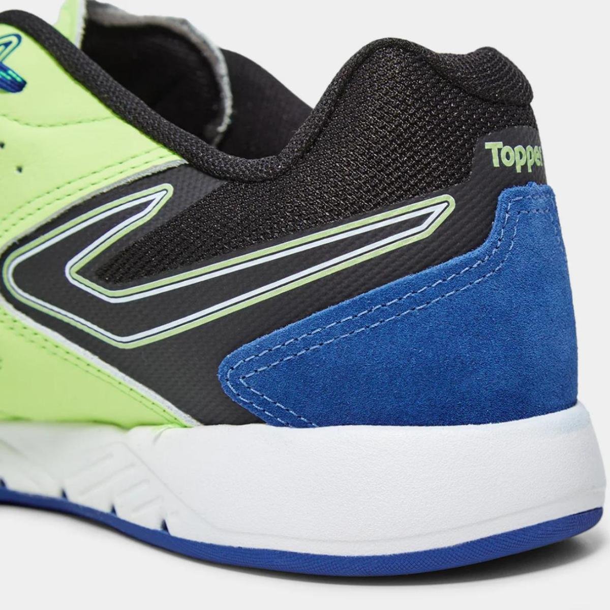 Chuteira Futsal Topper Dominator Pro V Unissex - Verde e Preto Verde/Preto 7