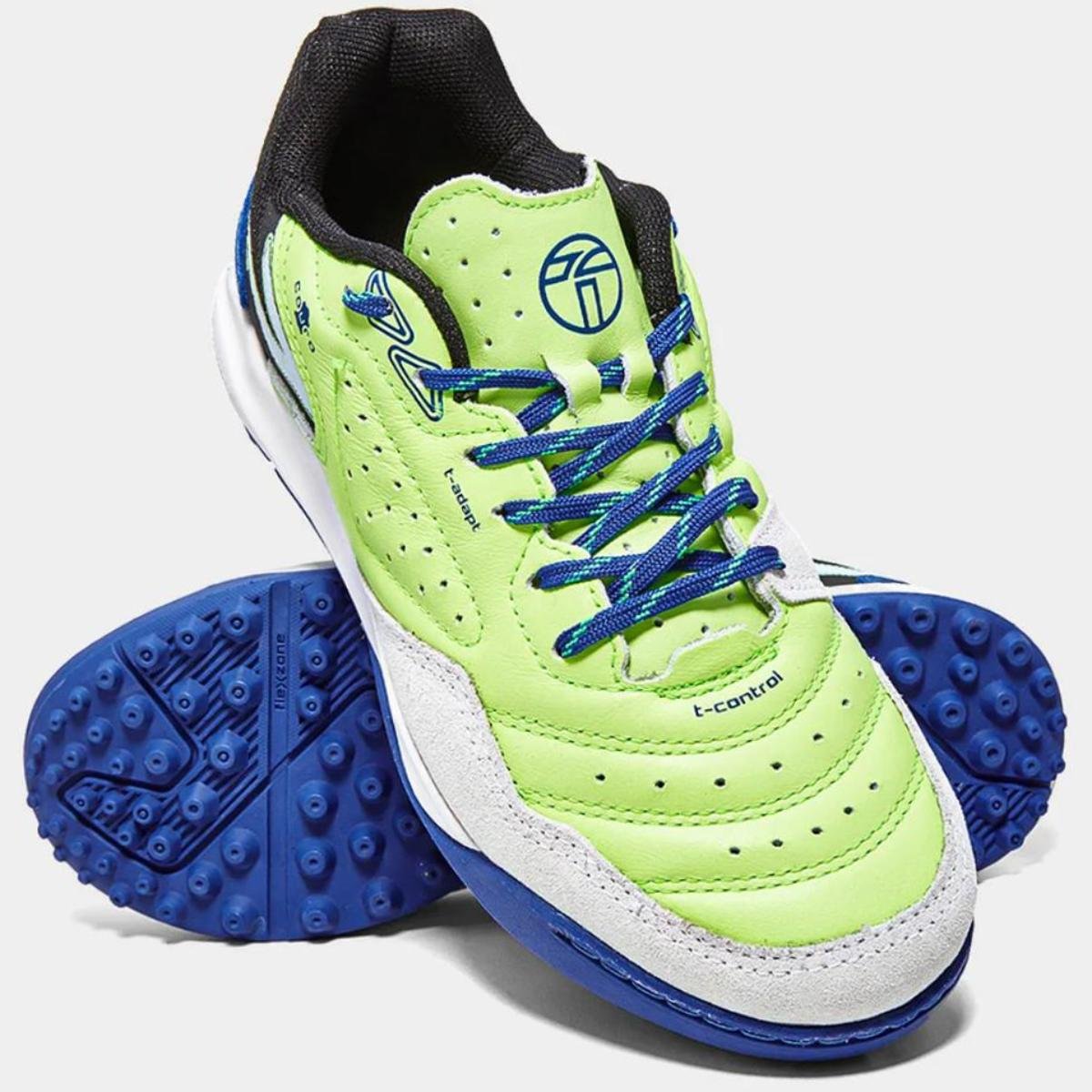 Chuteira Society Topper Dominator Pro V Unissex - Verde e Preto