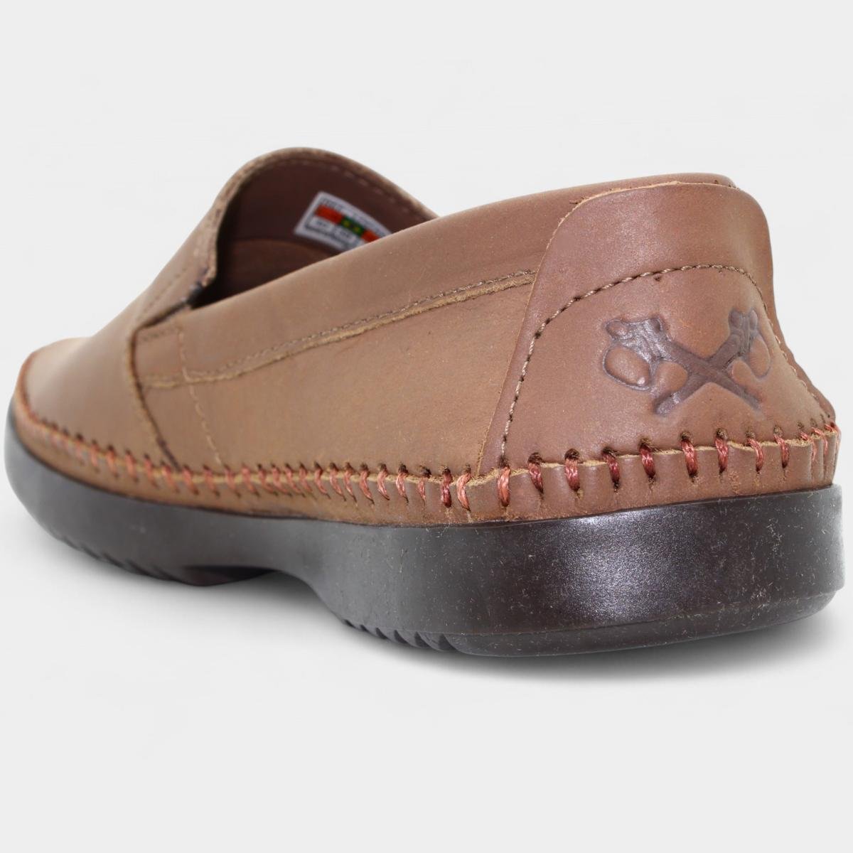 Mocassim Couro Freeway Logan X Masculino - Bege Bege 4