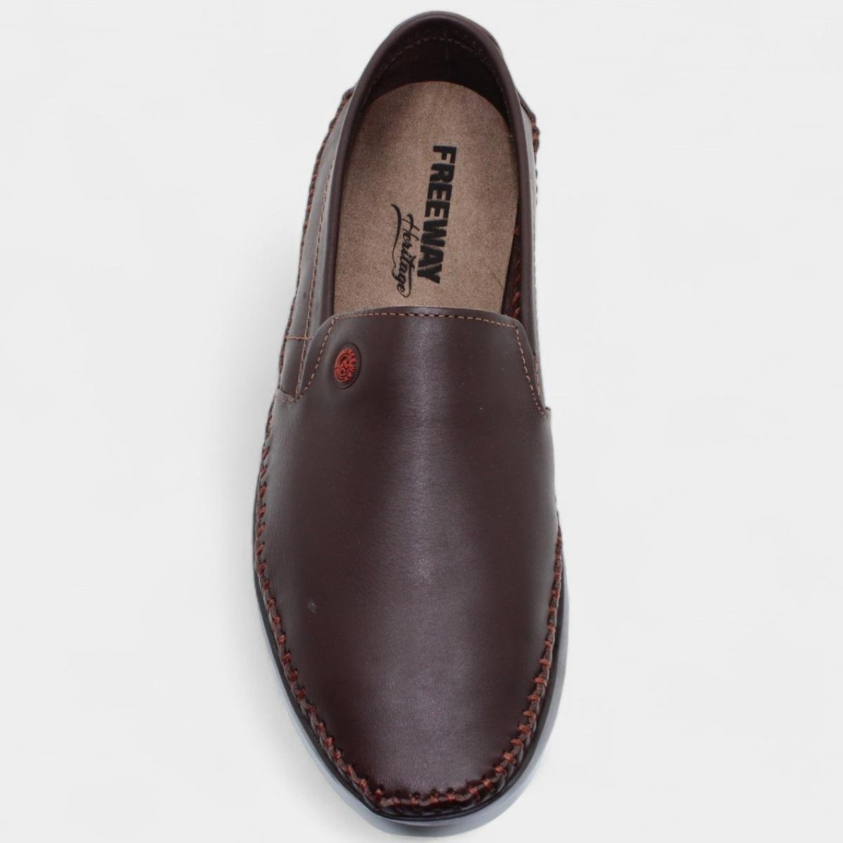 Mocassim Couro Freeway Logan X Masculino - Marrom Escuro Marrom Escuro 3