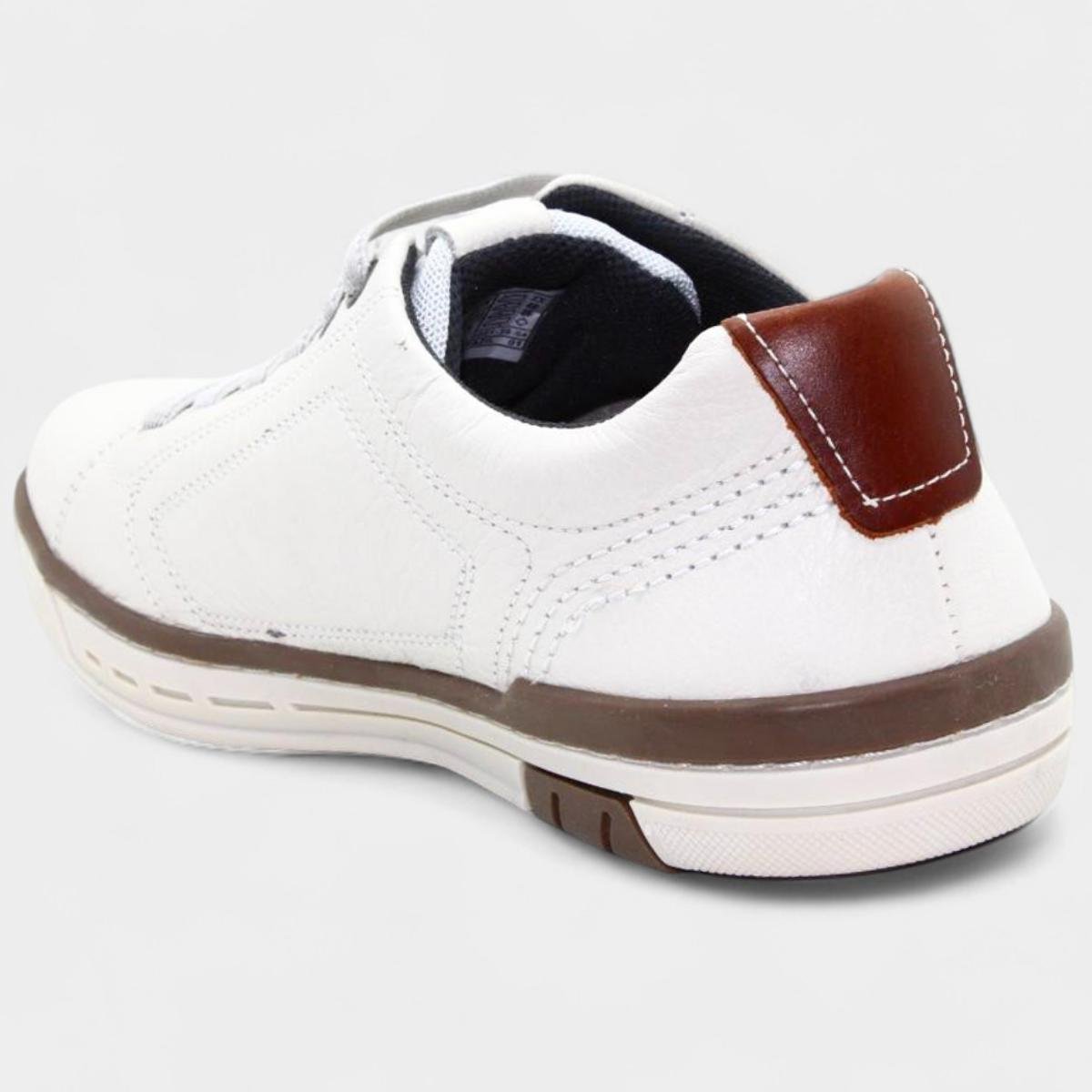 Sapatênis Couro Pegada Microperfuros Masculino - Off White Off White 4