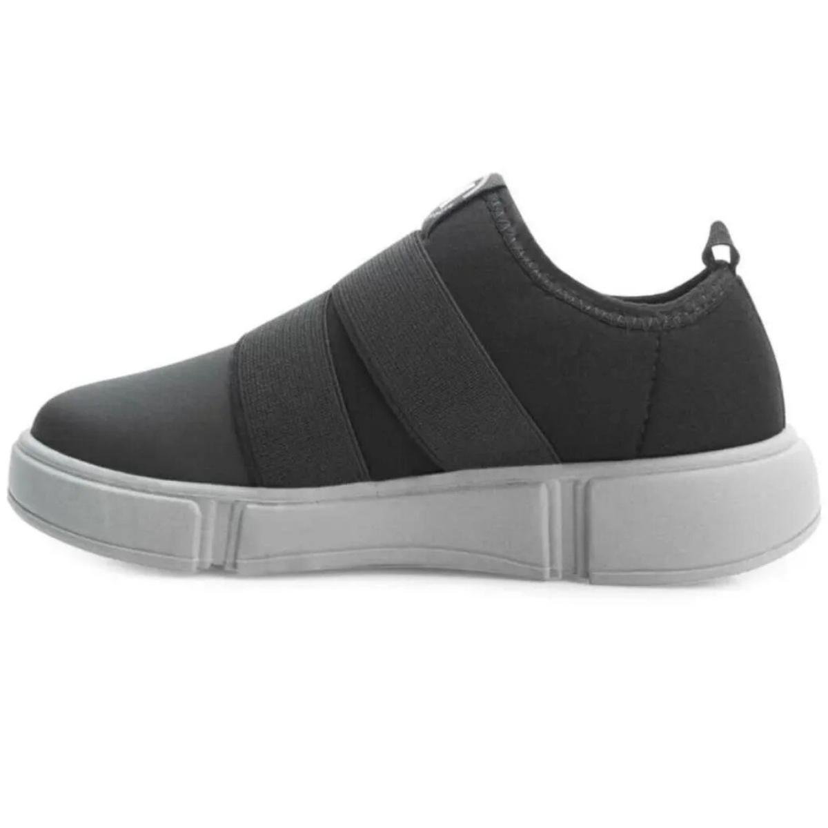 Slip On Infantil Molekinho Recortes Elástico - Preto e Cinza Preto/Cinza 3