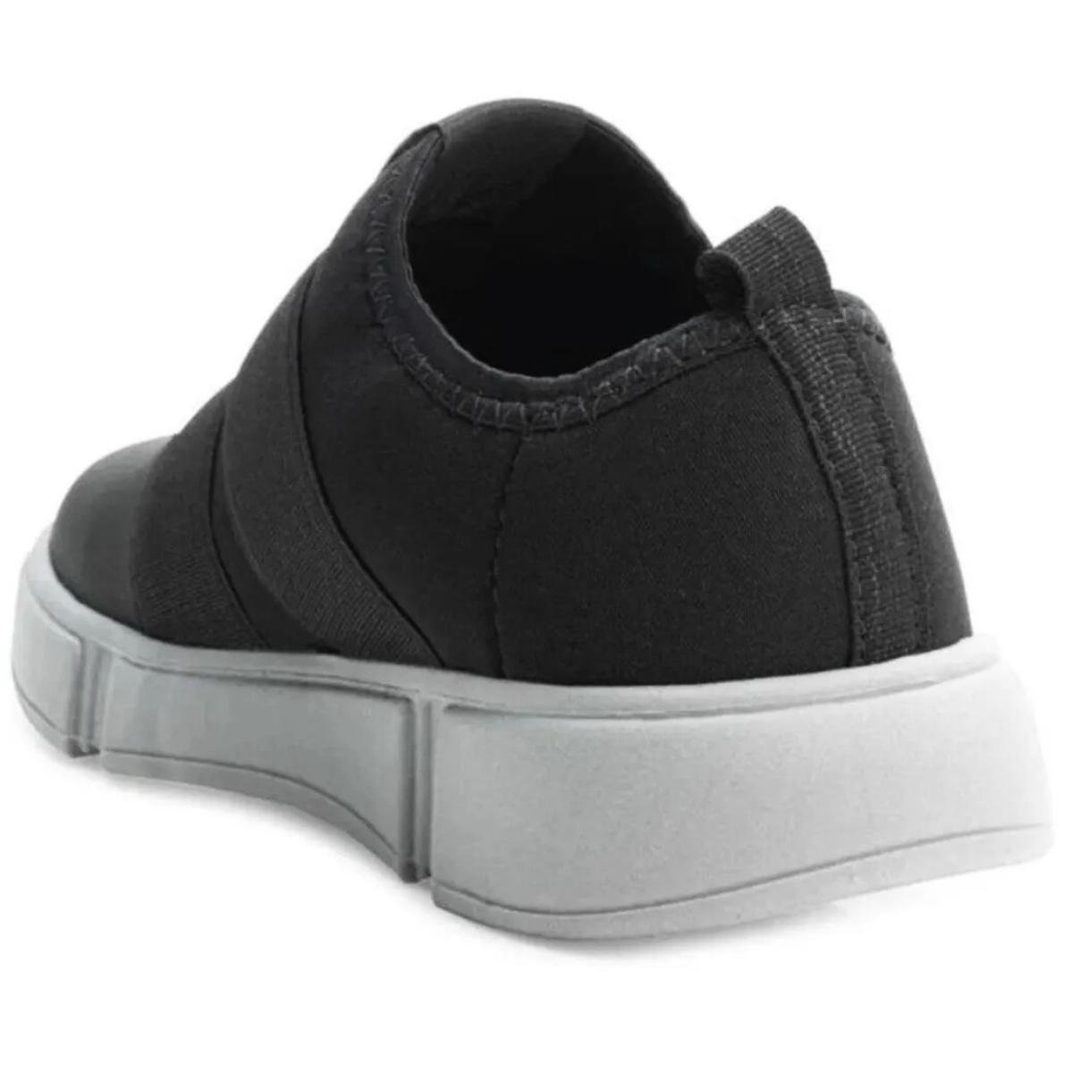 Slip On Infantil Molekinho Recortes Elástico - Preto e Cinza Preto/Cinza 4