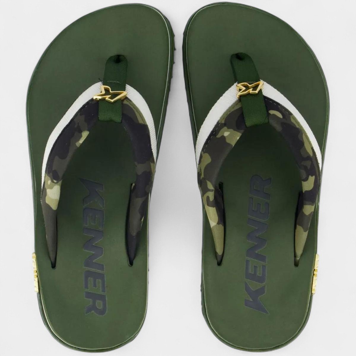 Sandália Kenner Kivah Colors Camuflagem Masculina - Verde