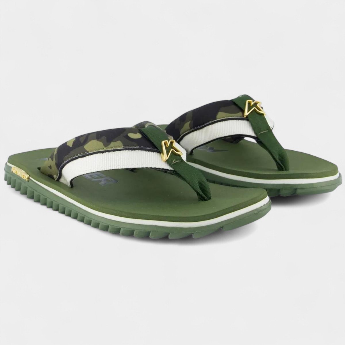 Sandália Kenner Kivah Colors Camuflagem Masculina - Verde Verde 2