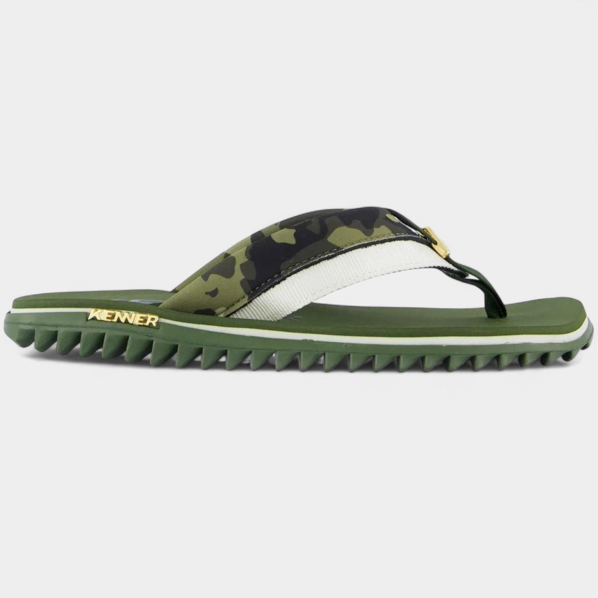 Sandália Kenner Kivah Colors Camuflagem Masculina - Verde Verde 3