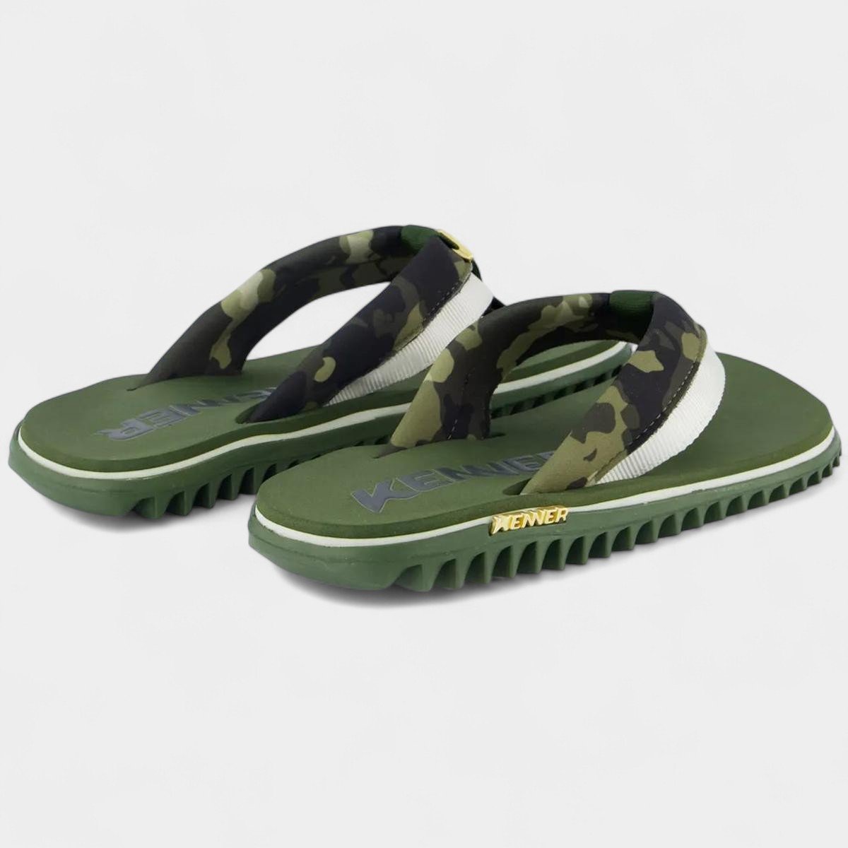 Sandália Kenner Kivah Colors Camuflagem Masculina - Verde Verde 4