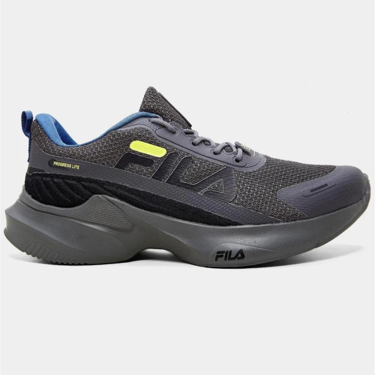 Tênis Fila Progress Lite Masculino - Grafite e Preto Grafite/Preto 2