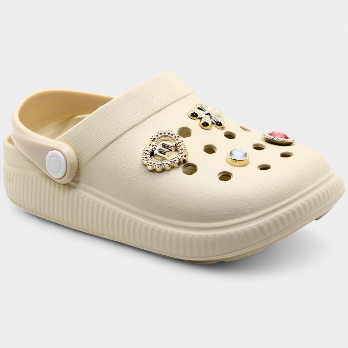 Babuche Infantil Molekinha Pins Menina - Creme