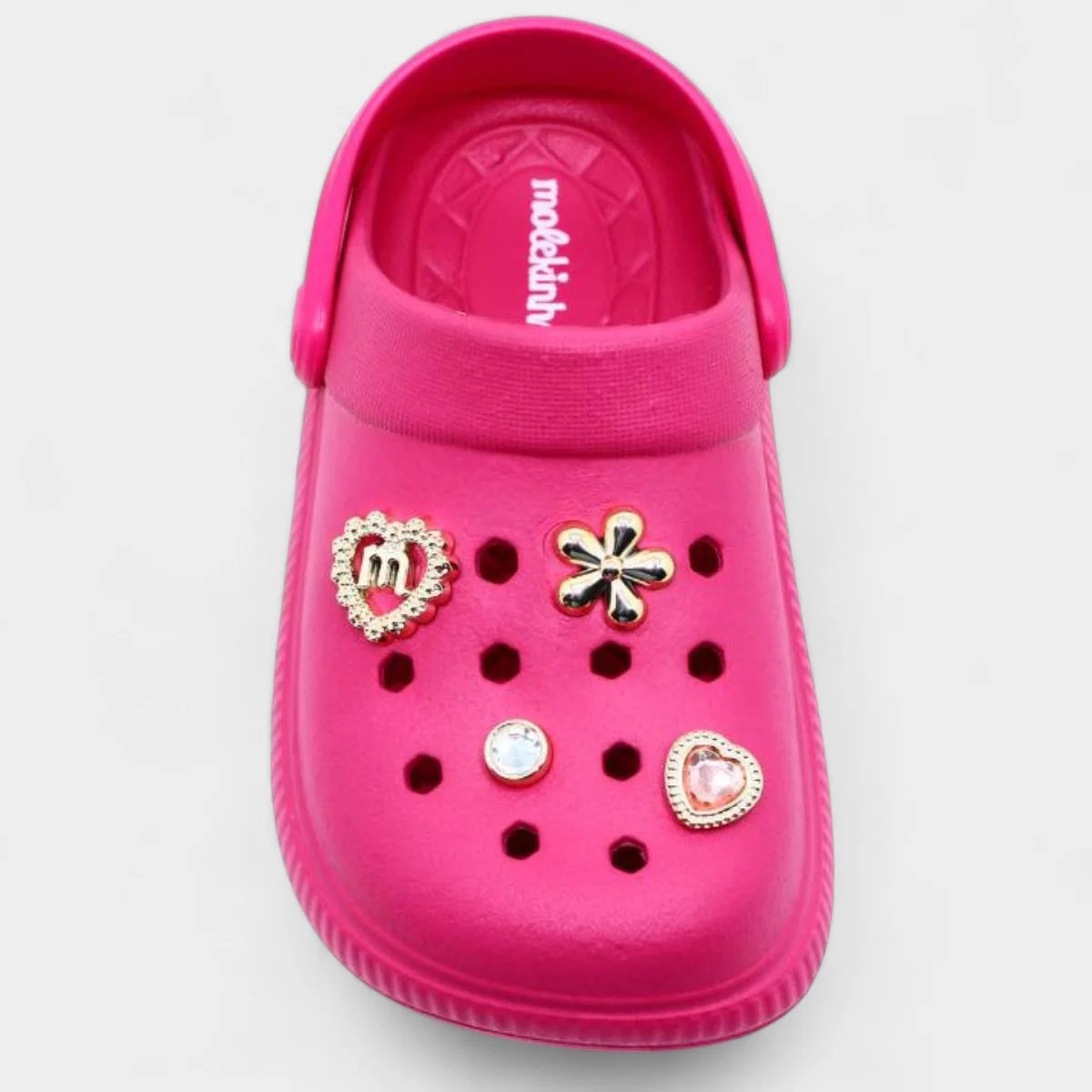 Babuche Infantil Molekinha Pins Menina - Pink Rosa 3