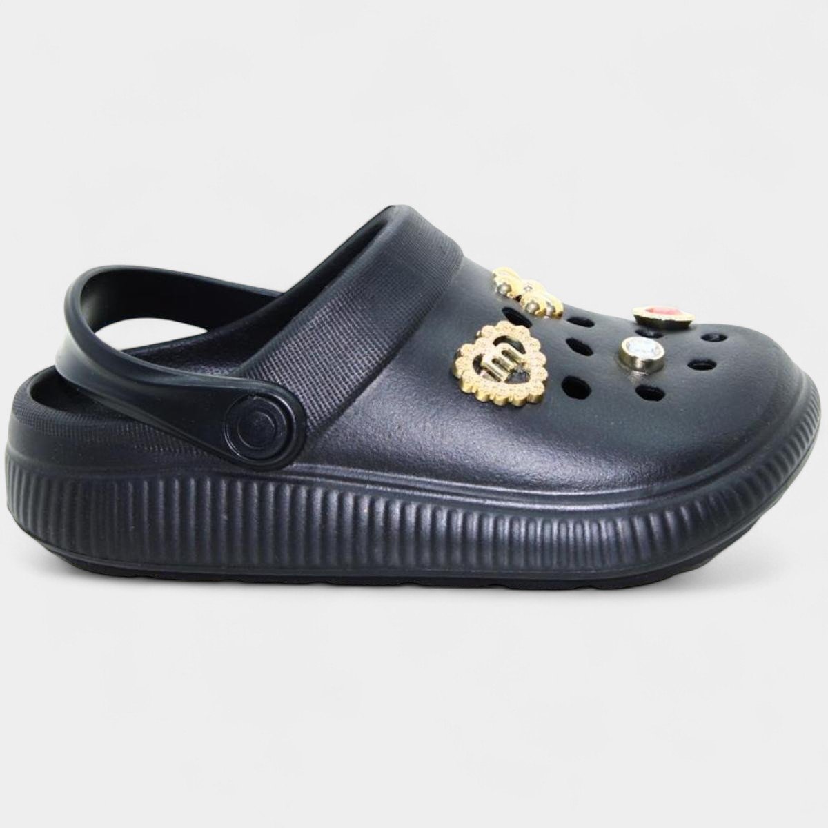 Babuche Infantil Molekinha Pins Menina - Preto Preto 2