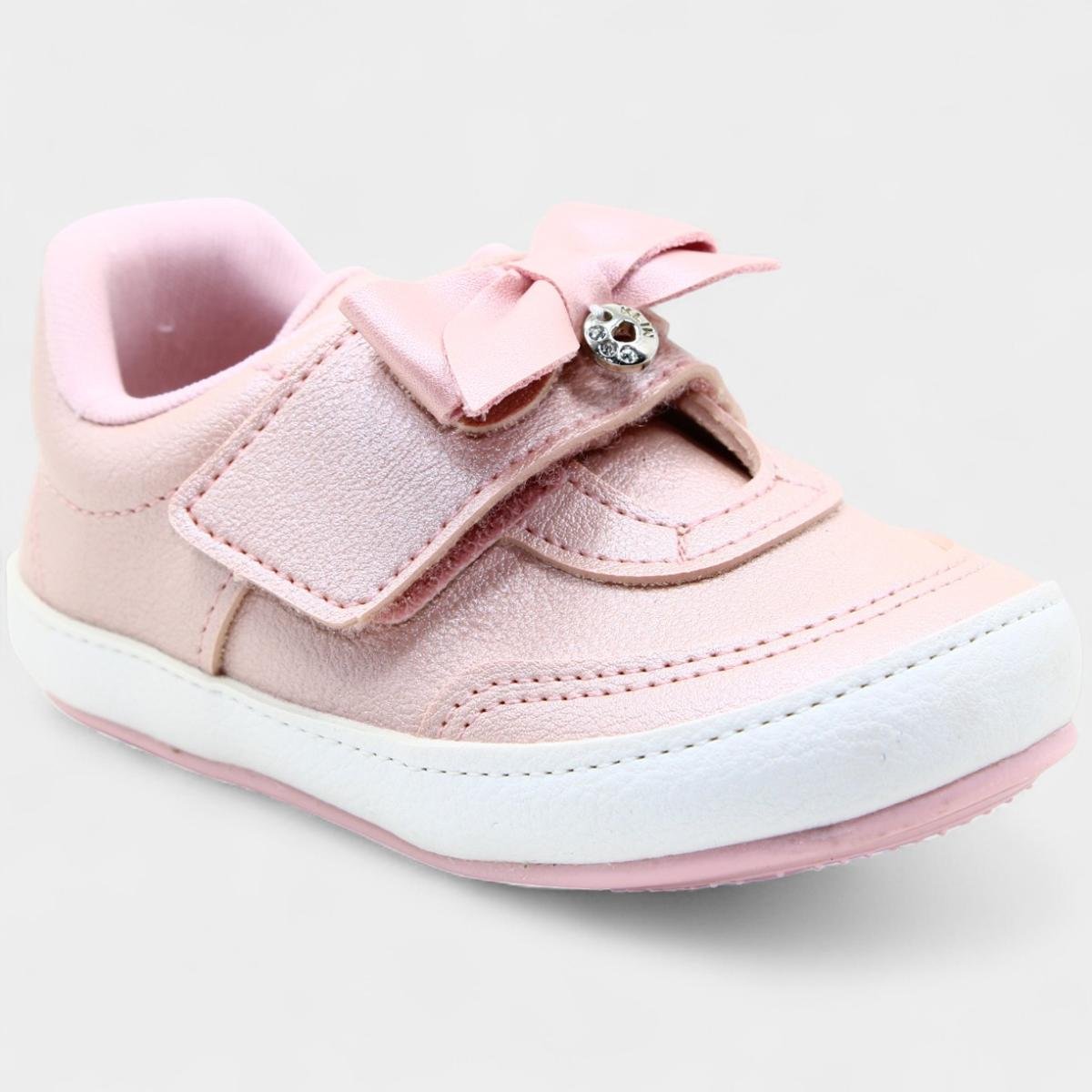 Tênis Infantil Klin Laço Menina - Rosa Rosa 1