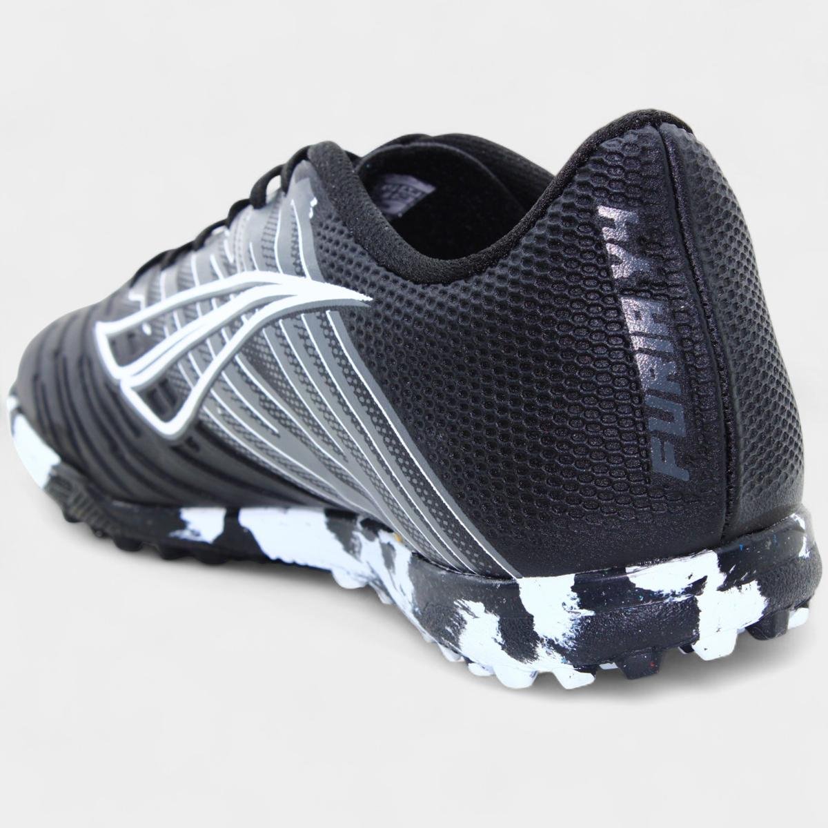 Chuteira Society Penalty Furia Y4 Masculino - Preto e Branco Preto/Branco 4