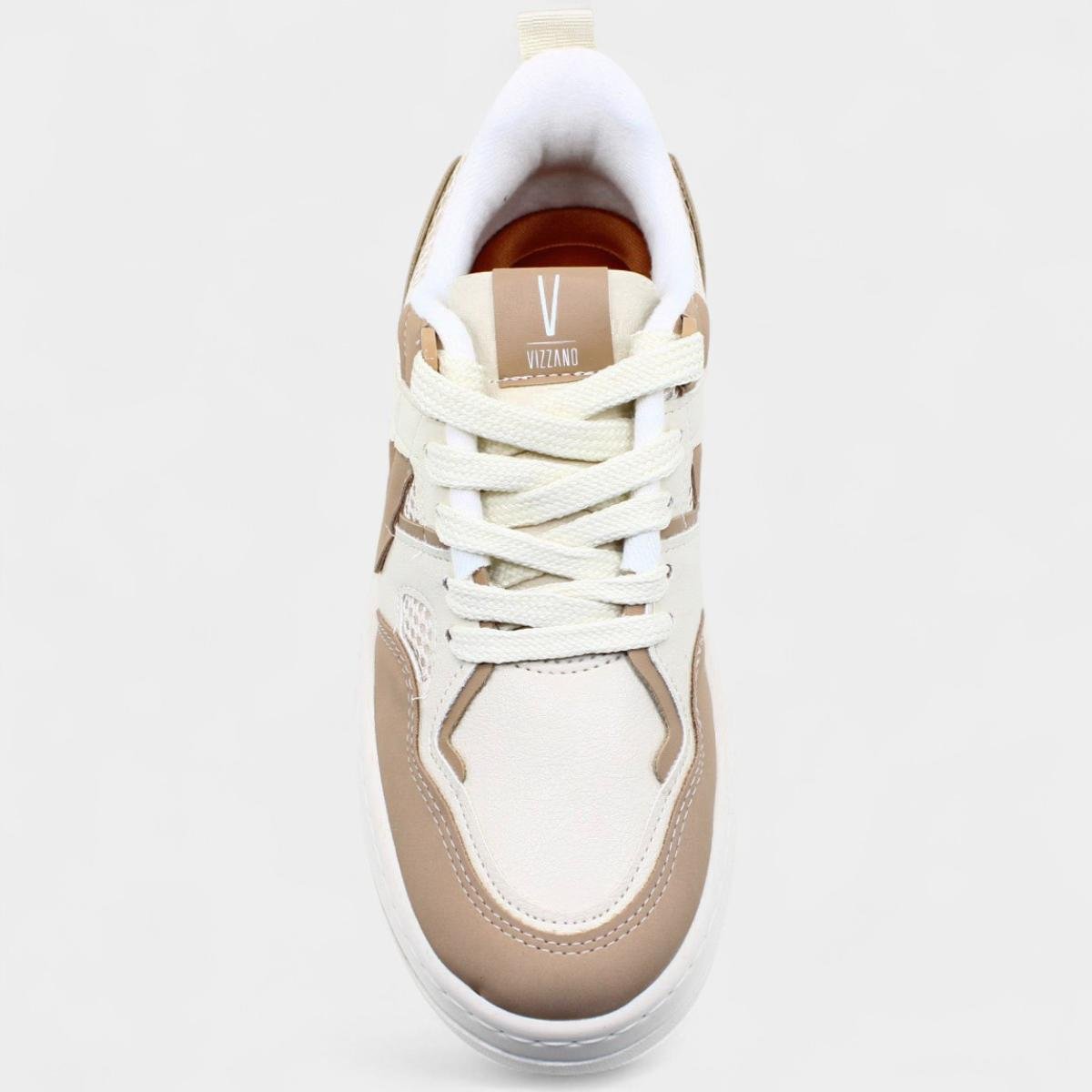 Tênis Vizzano Básico Feminino - Bege e Marrom Bege/Marrom 3