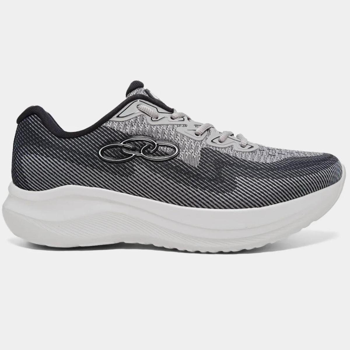 Tênis Olympikus Sagaz Masculino - Prata e Preto Prata/Preto 2