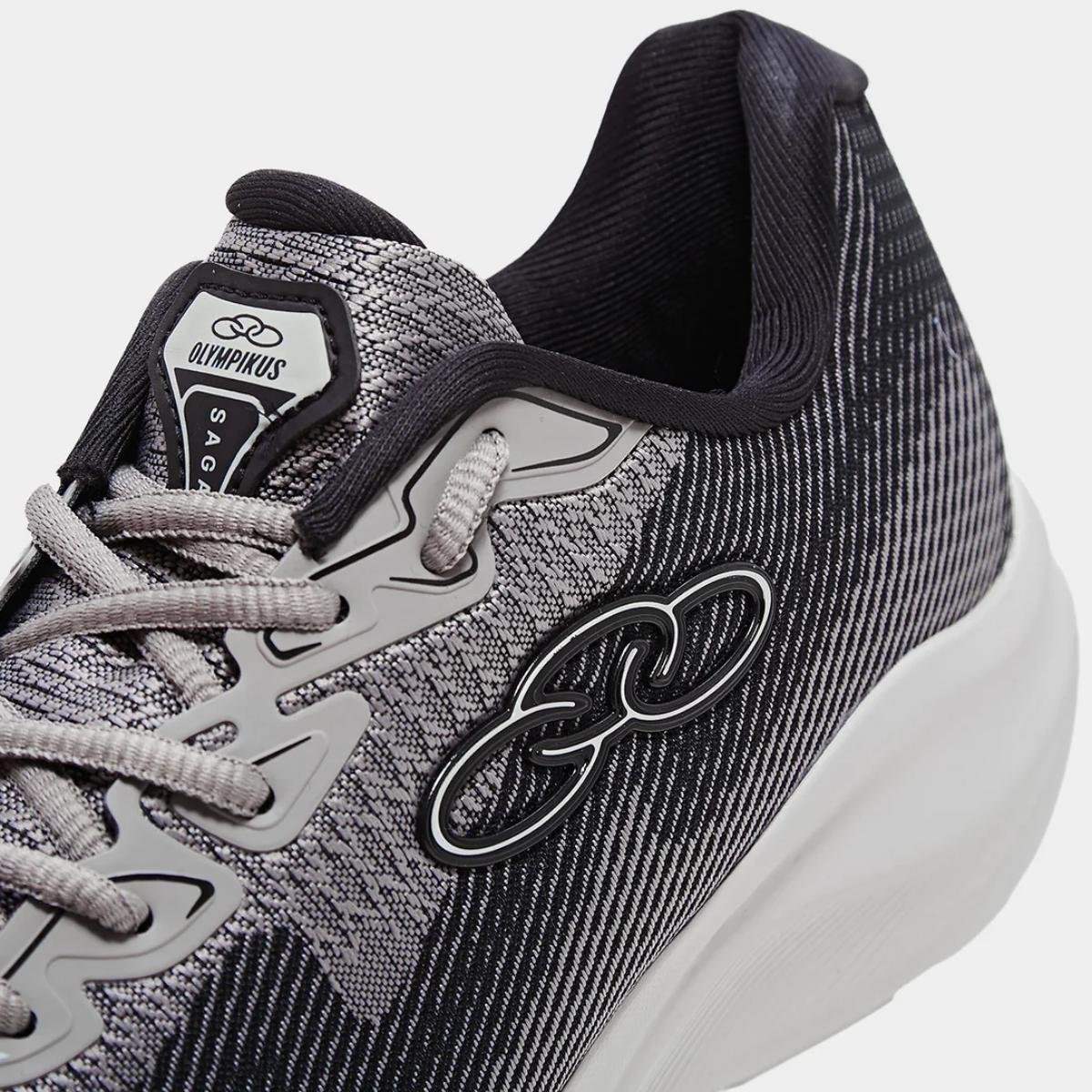 Tênis Olympikus Sagaz Masculino - Prata e Preto Prata/Preto 6