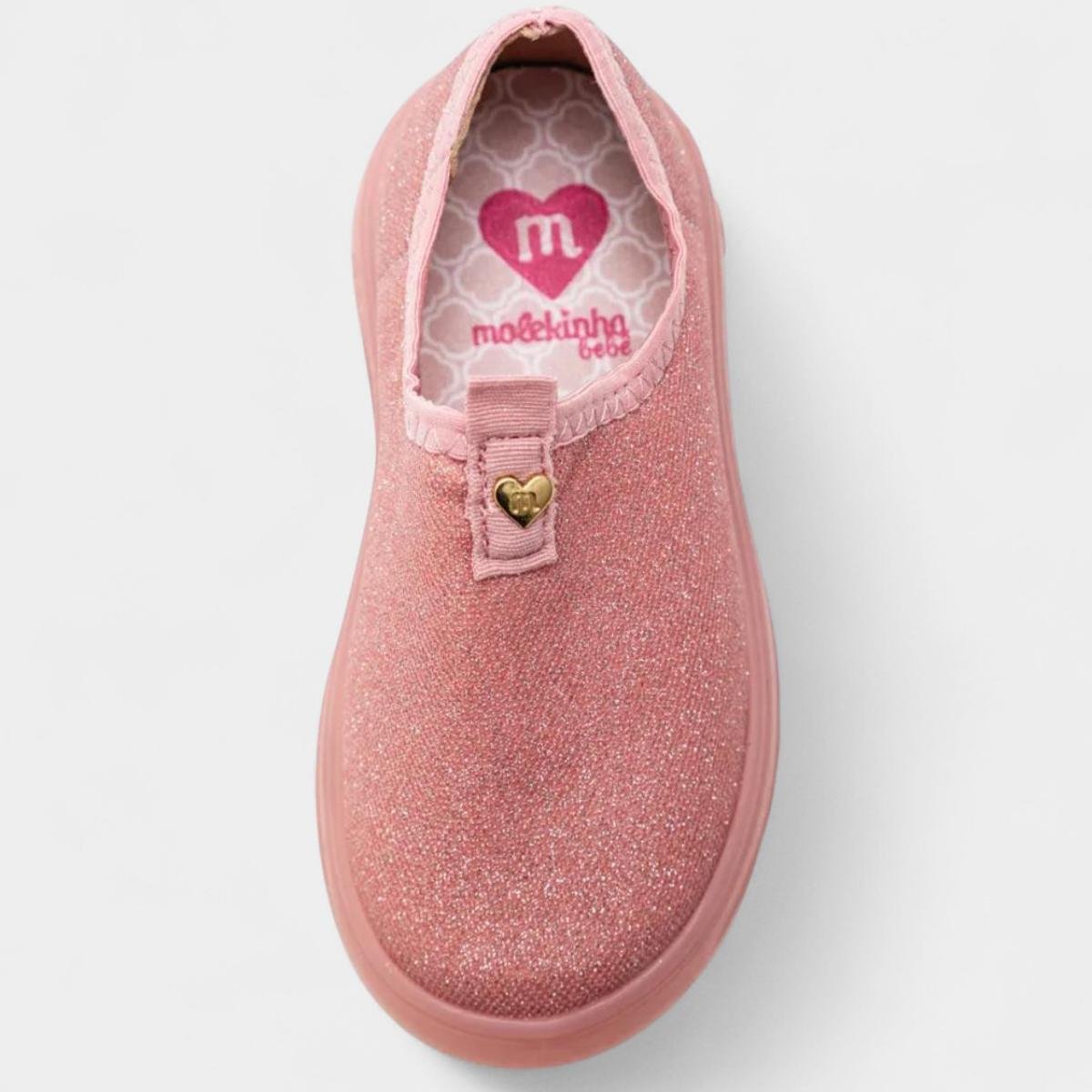 Tênis Molekinha Infantil Glitter Led Menina - Rosa Rosa 2