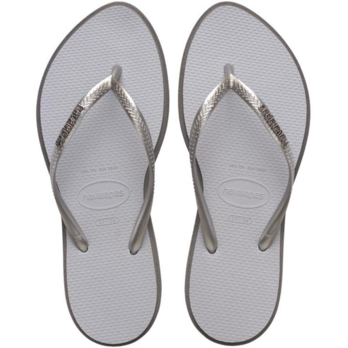Chinelo Havaianas Slim Point Feminino - Cinza