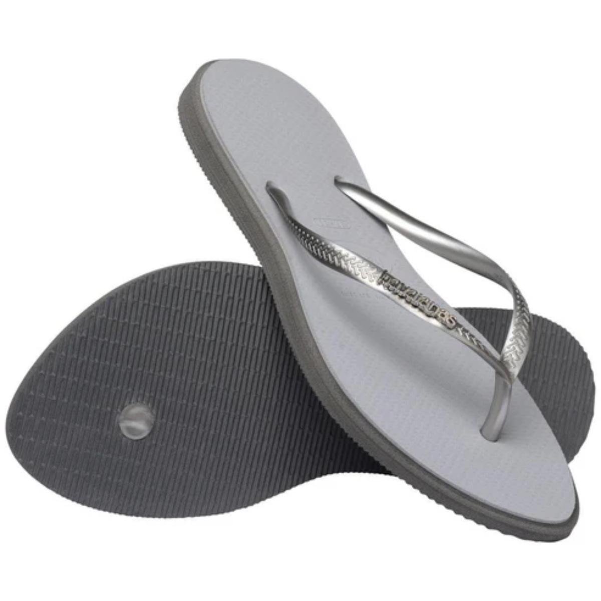 Chinelo Havaianas Slim Point Feminino - Cinza Cinza 4
