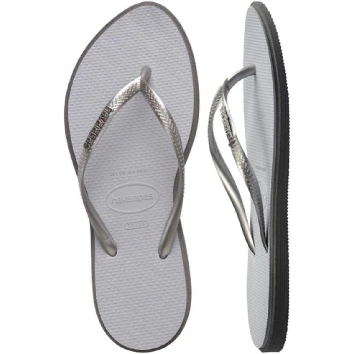Chinelo Havaianas Slim Point Feminino - Cinza Cinza 5