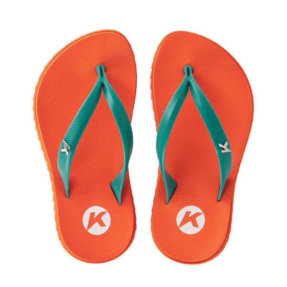 Chinelo Infantil Kenner Ibiza Kids - Laranja e Verde Laranja/Verde 2
