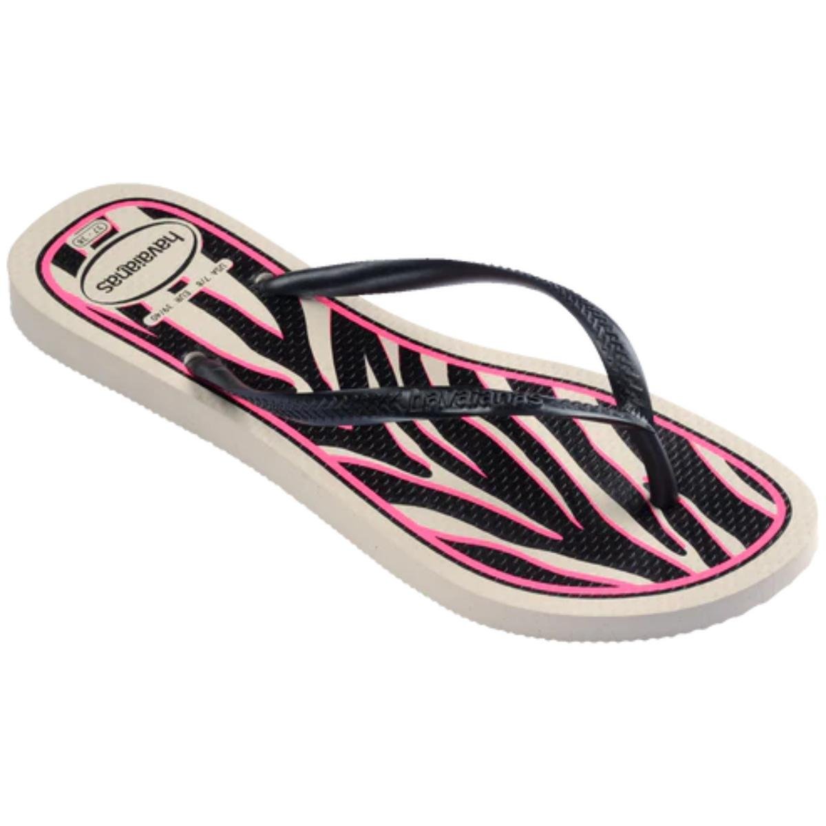 Chinelo Havaianas Slim Animals Feminino - Bege Palha Bege Palha 2