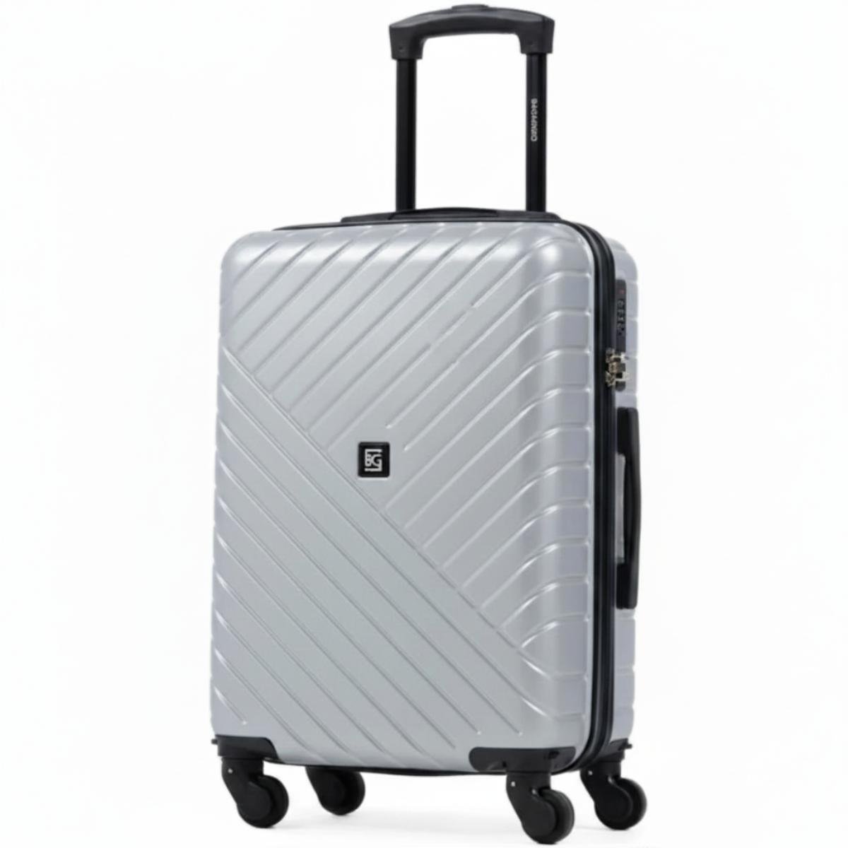 Mala de Viagem Bagaggio Detroit 20 Polegadas - Prata e Preto Prata/Preto 2