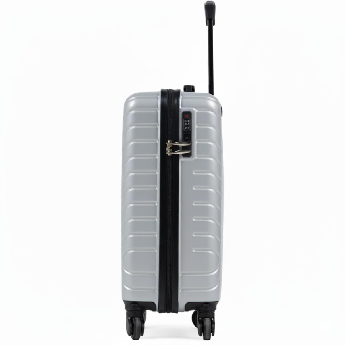 Mala de Viagem Bagaggio Detroit 20 Polegadas - Prata e Preto Prata/Preto 3