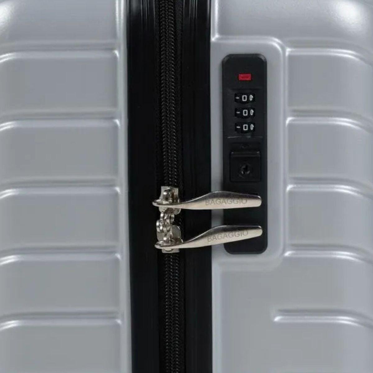 Mala de Viagem Bagaggio Detroit 20 Polegadas - Prata e Preto Prata/Preto 5