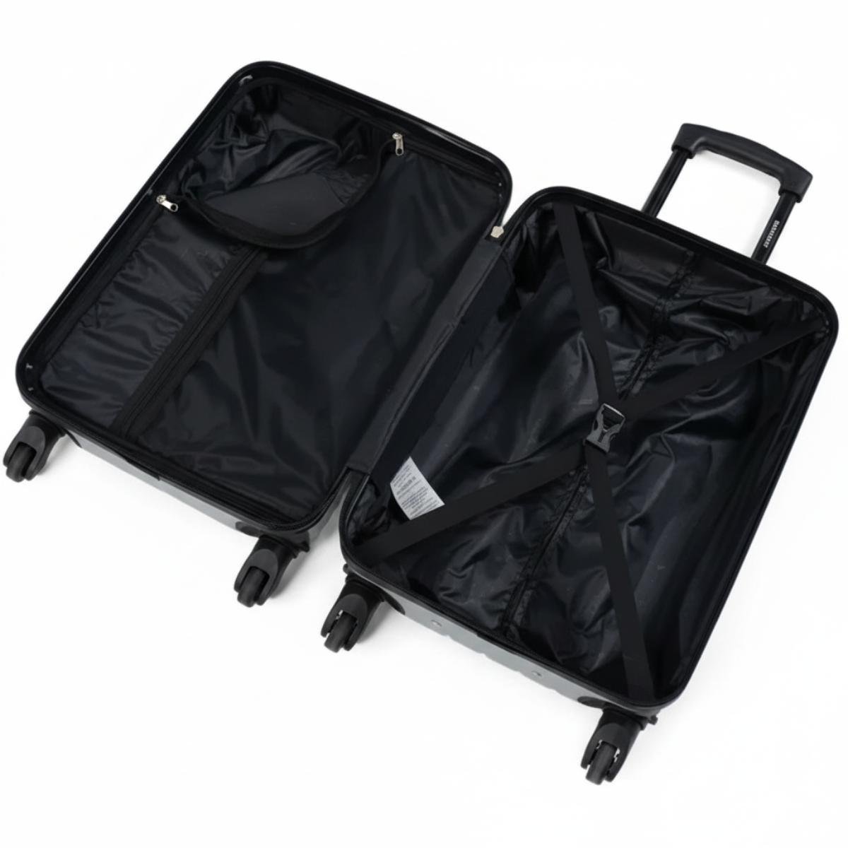 Mala de Viagem Bagaggio Detroit 20 Polegadas - Prata e Preto Prata/Preto 6