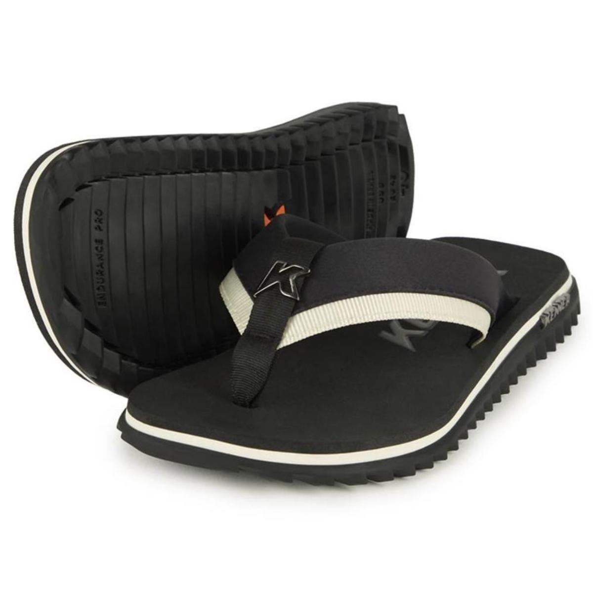 Chinelo Kenner Kivah Colors Masculino - Preto e Branco